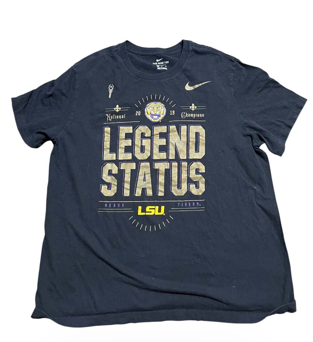 Nike LSU Tigers 2019 National Champions Legend Status T-Shirt Size XL